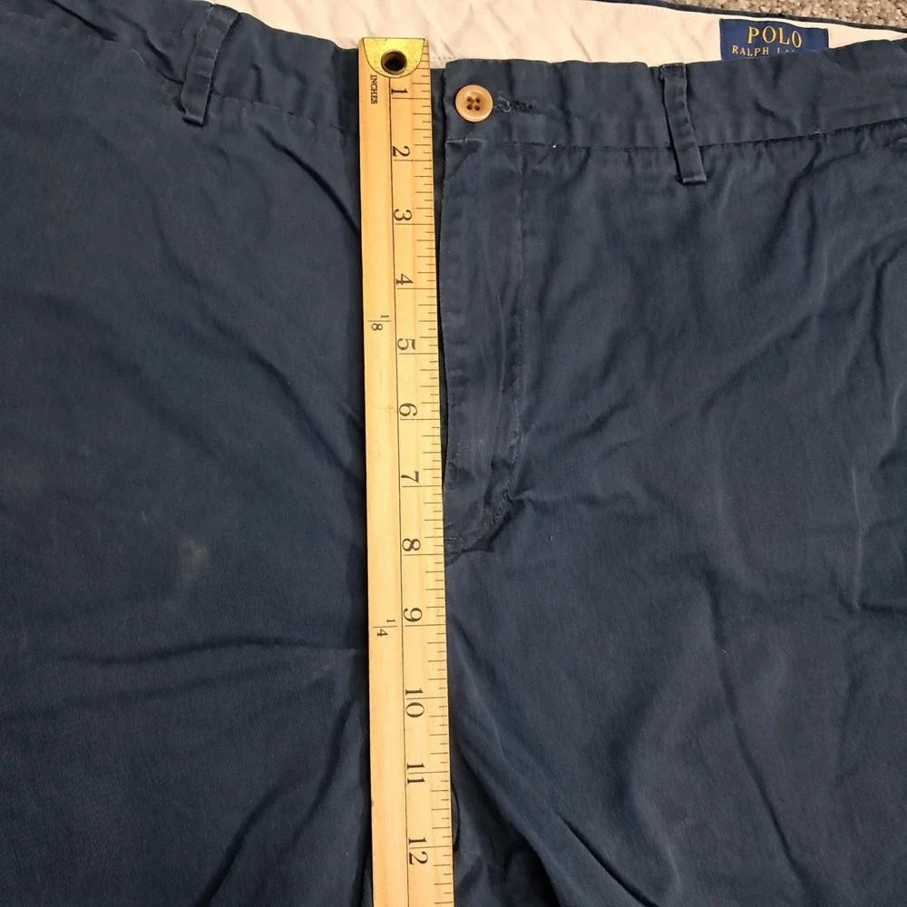 Polo Ralph Lauren Mens Stretch Classic Fit Chino Shorts Navy Blue Size 36